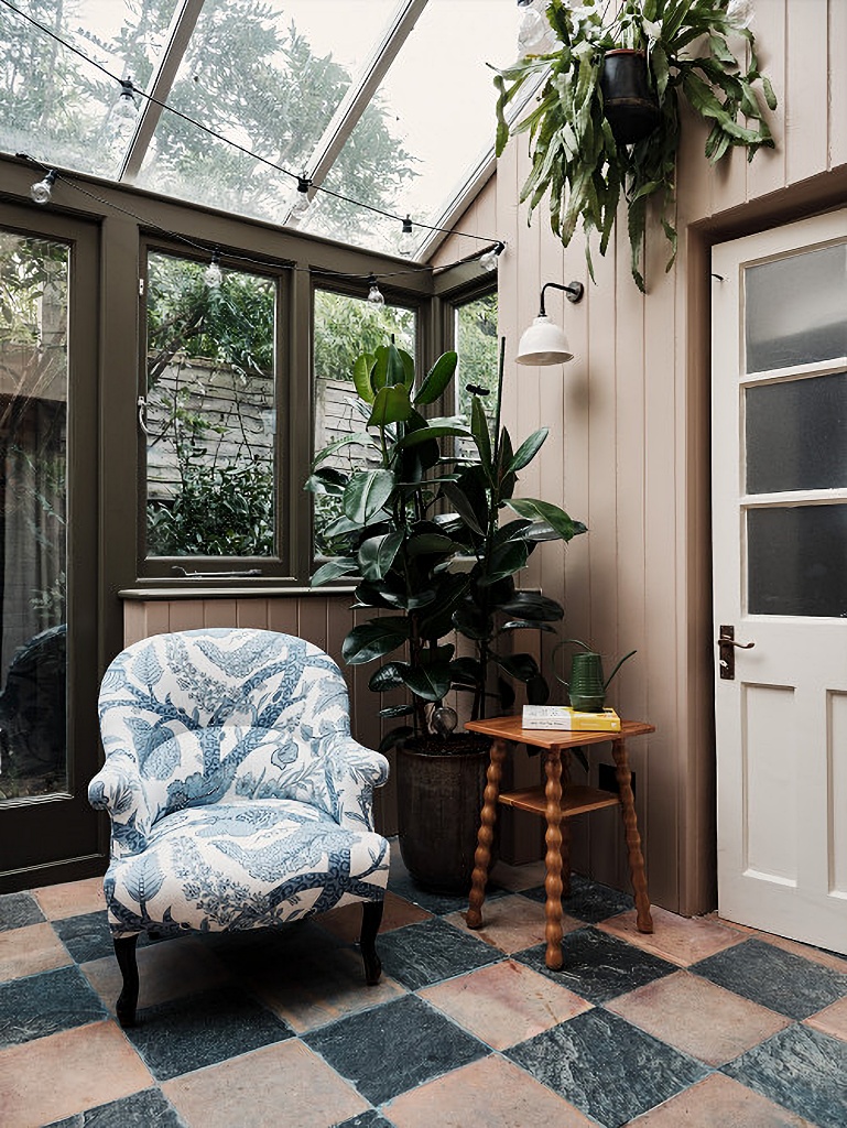 eclectic sun room