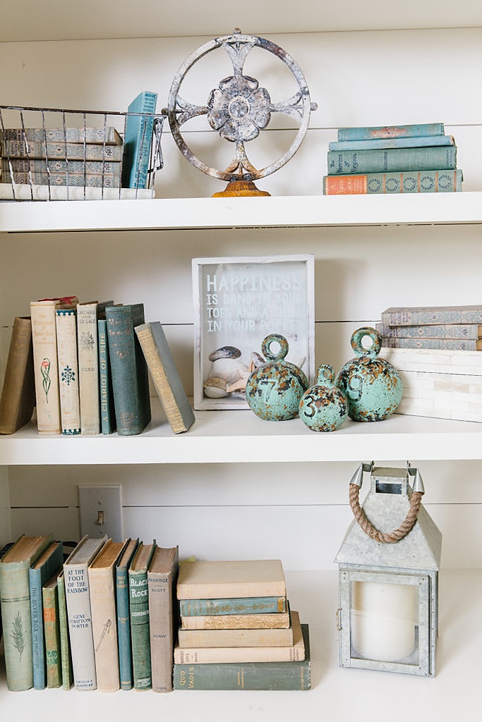 coastal book shelf