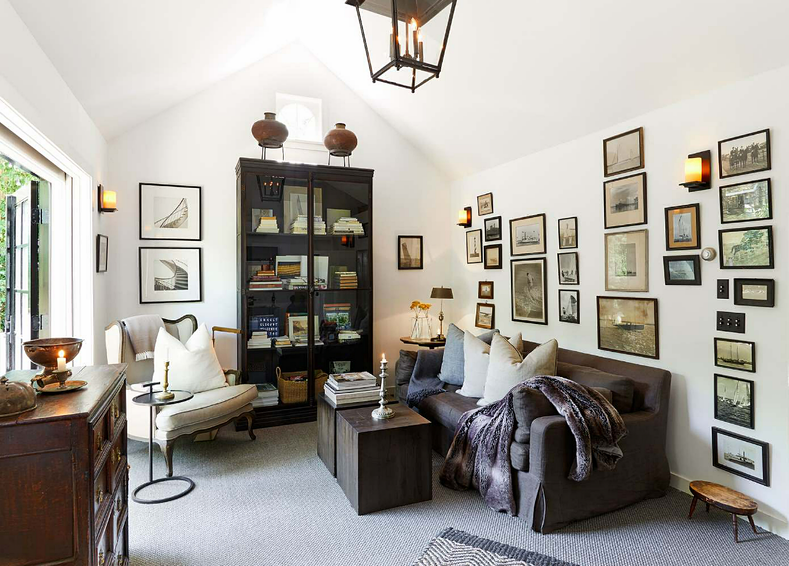 neutral family room in historic home