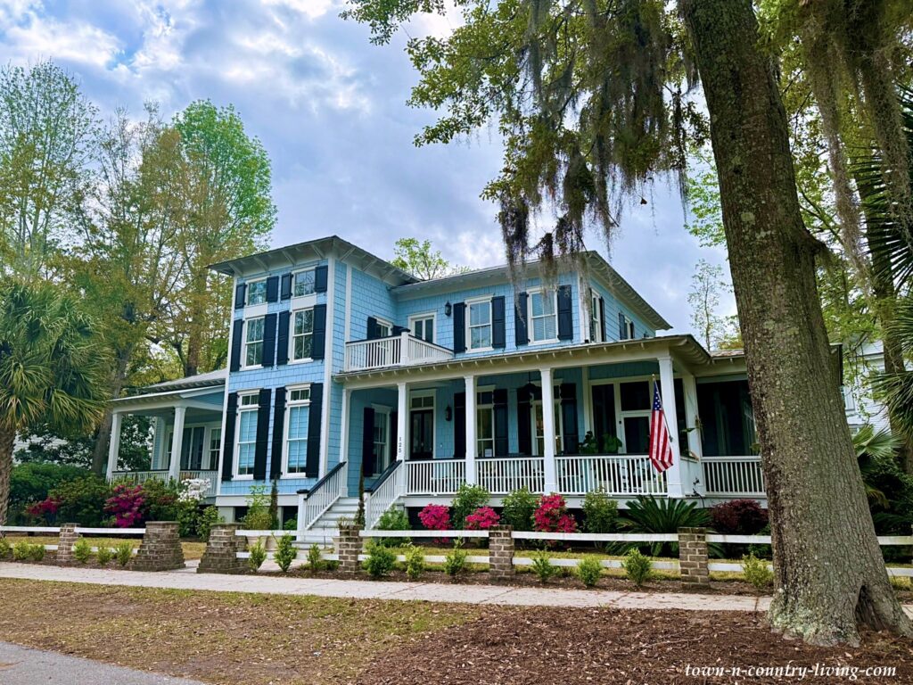 grand blue Habersham home