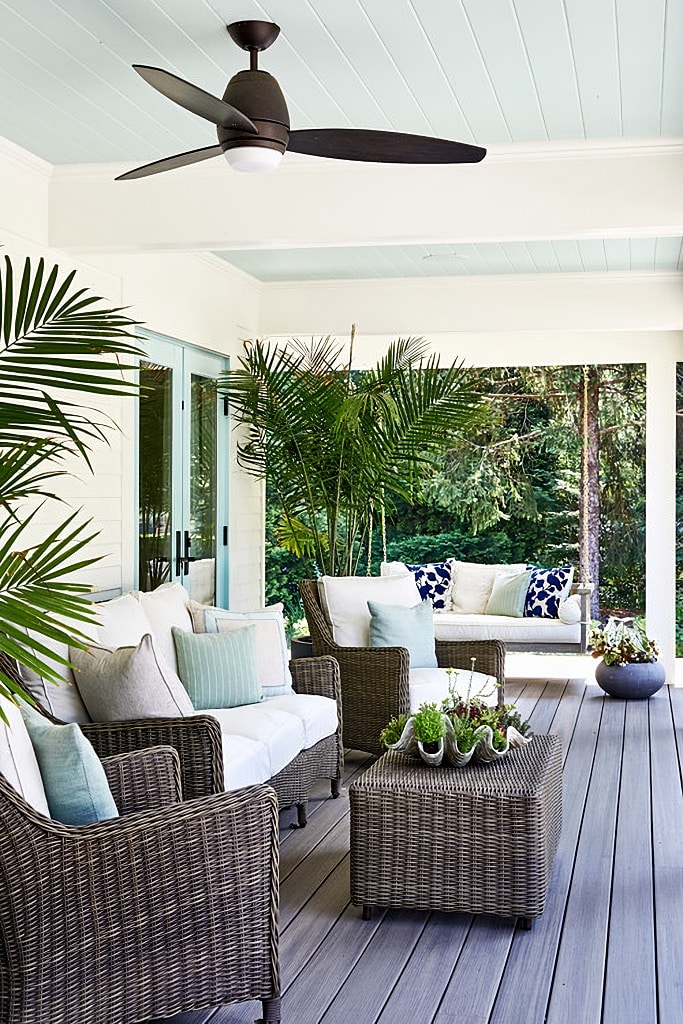 deep set porch on coastal home