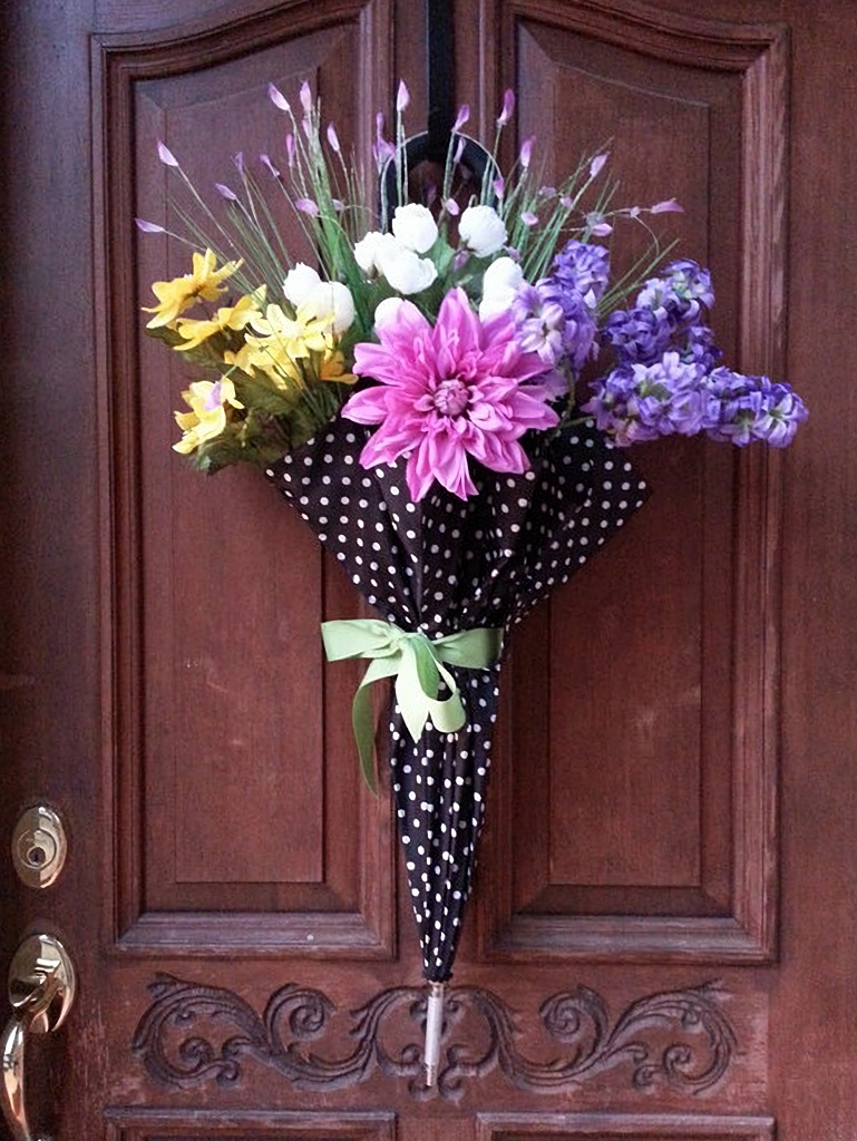 flowers in an umbrella