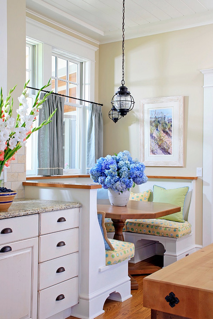 fresh flowers in the kitchen