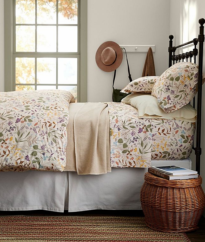 floral bedding for summer - LL Bean