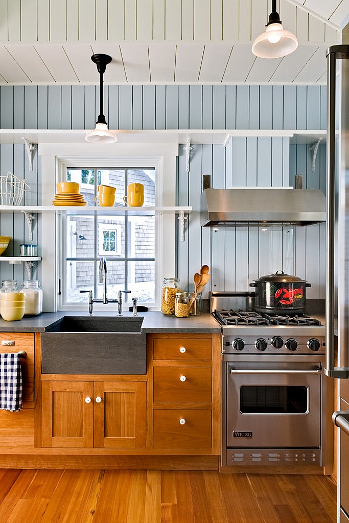 charming beadboard in farmhouse kitchen