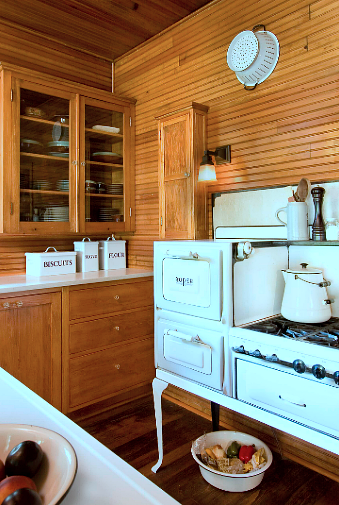 paneled vintage kitchen
