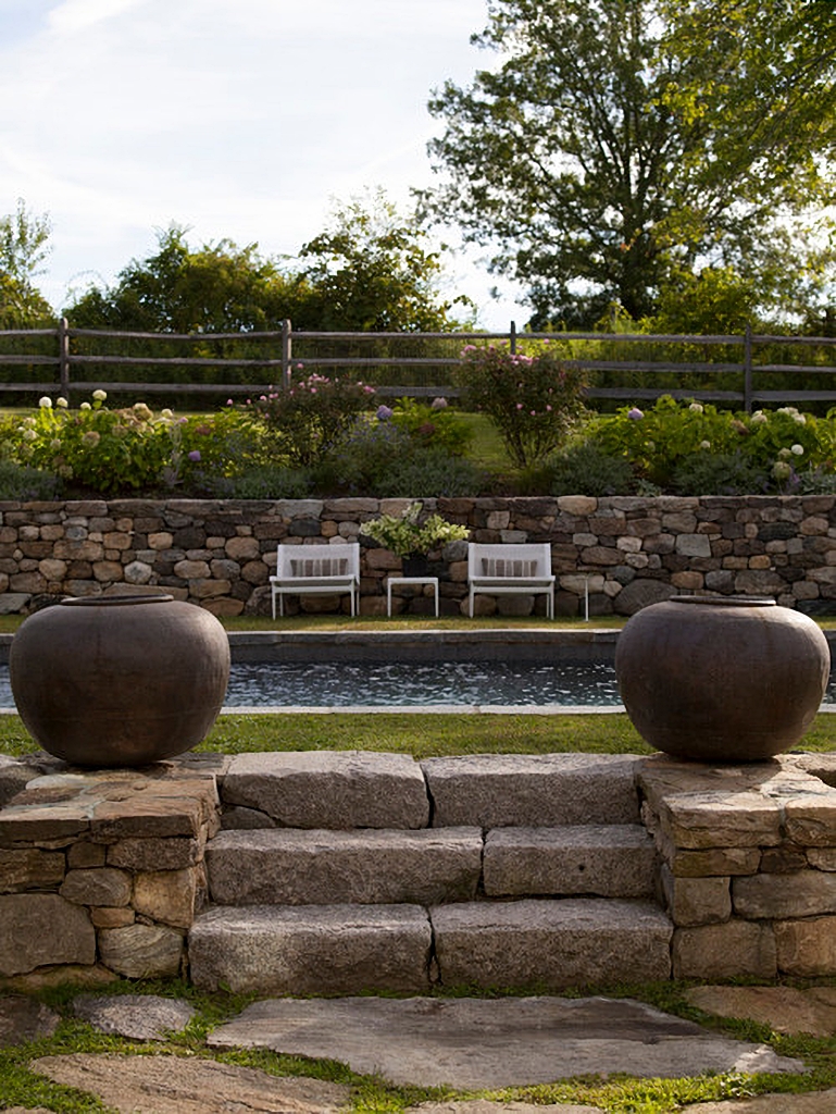 outdoor pool and garden