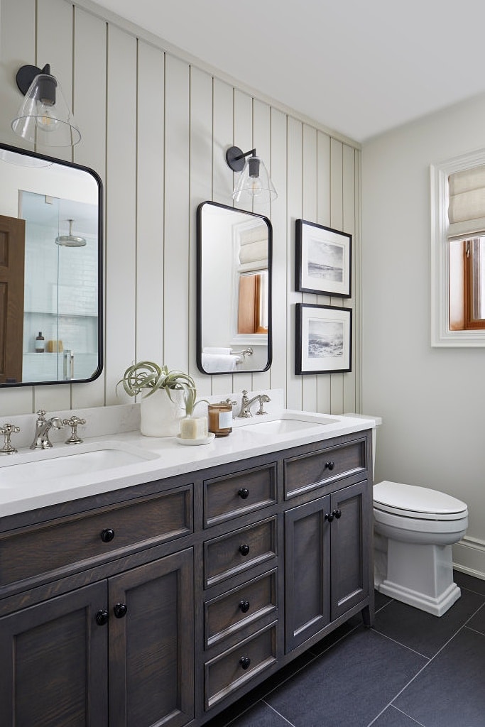 industrial farmhouse style bathroom