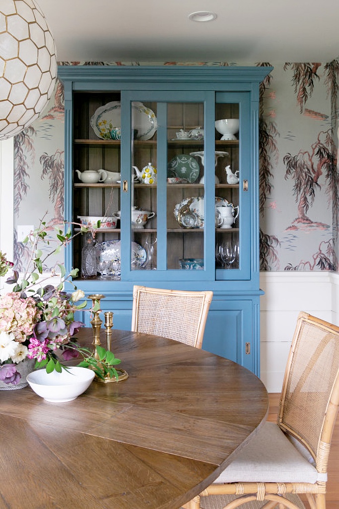 eclectic dining room in historic home