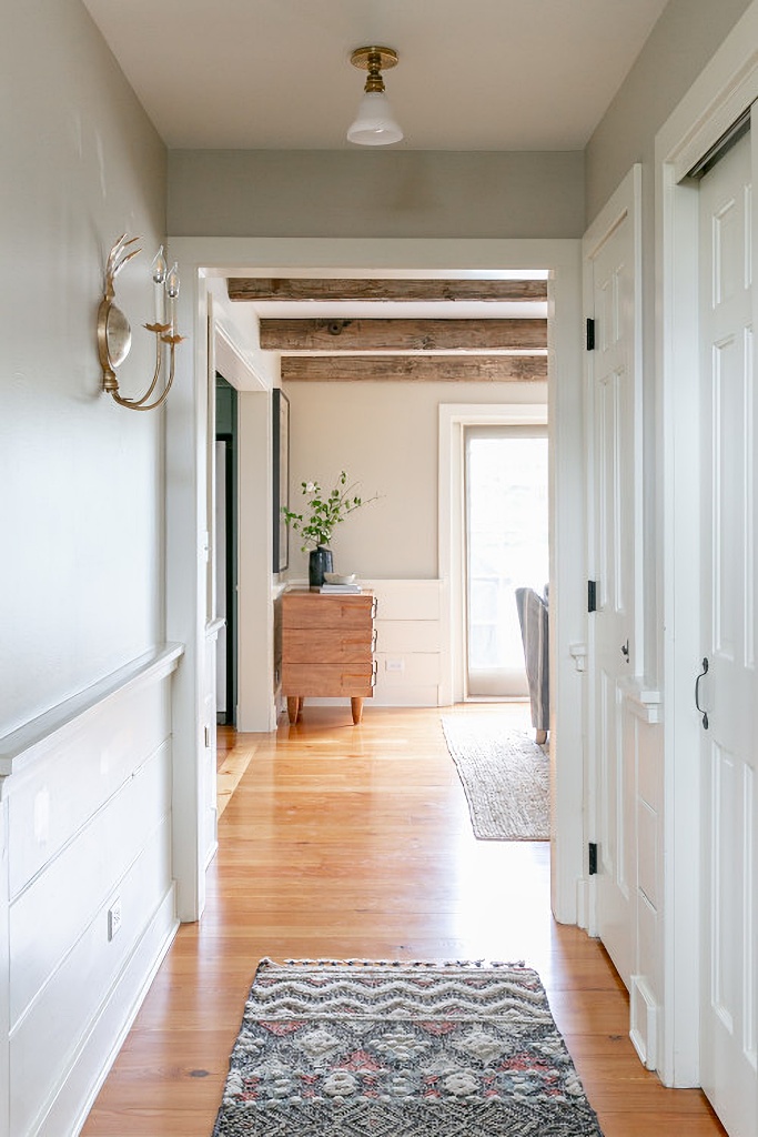 hallway with wood floors
