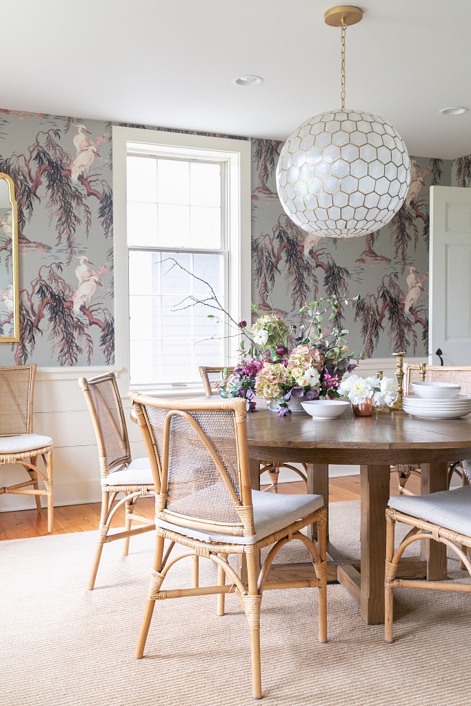 eclectic dining room in historic home