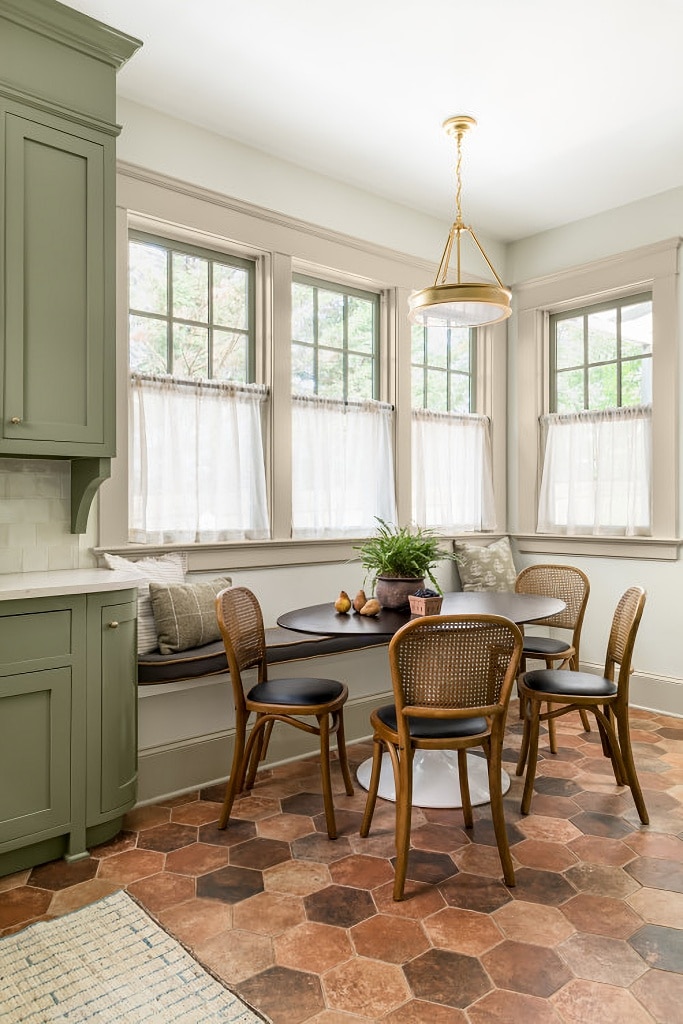 cozy breakfast nook in kitchen