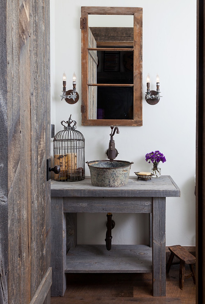 rustic bathroom