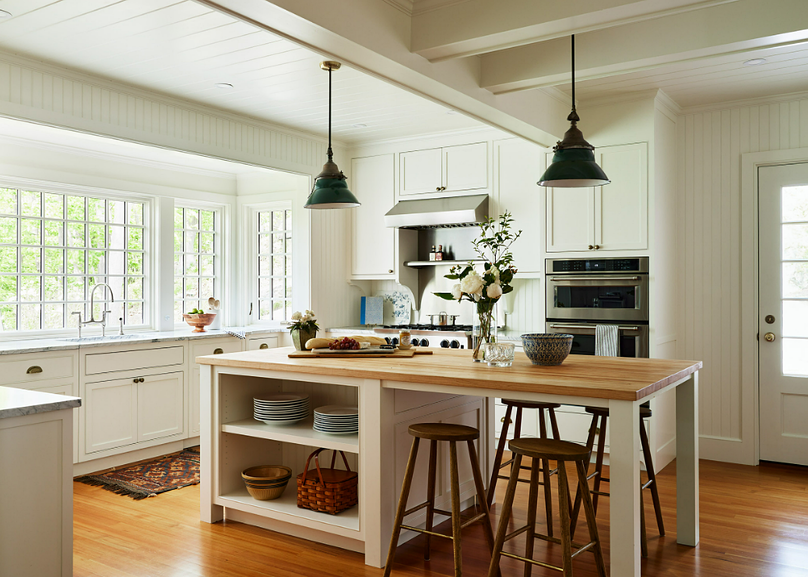 neutral kitchen in New England home