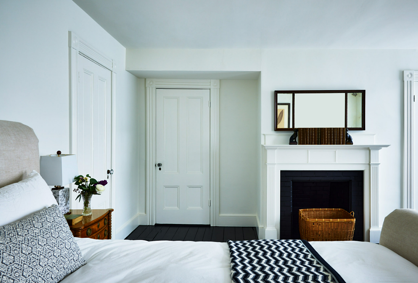 primary bedroom in coastal home