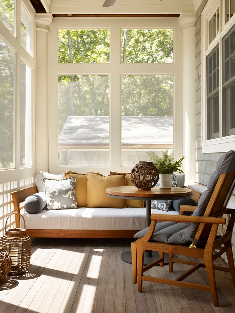 screened porch for summer lounging