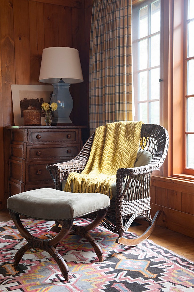 summer cabin rustic living room