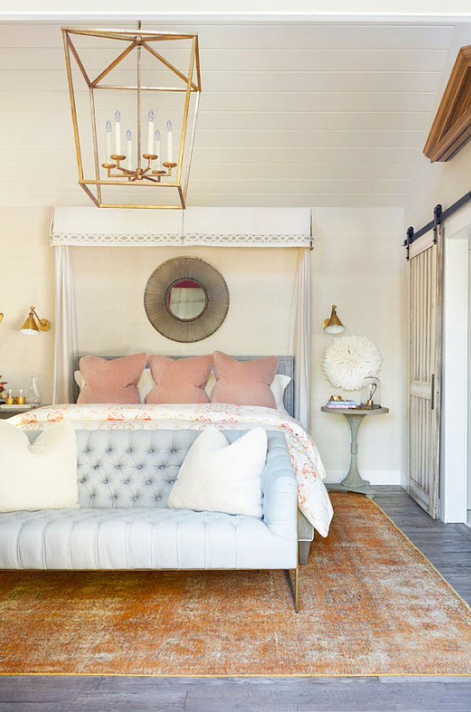 ensuite bed and bathroom in Napa Valley