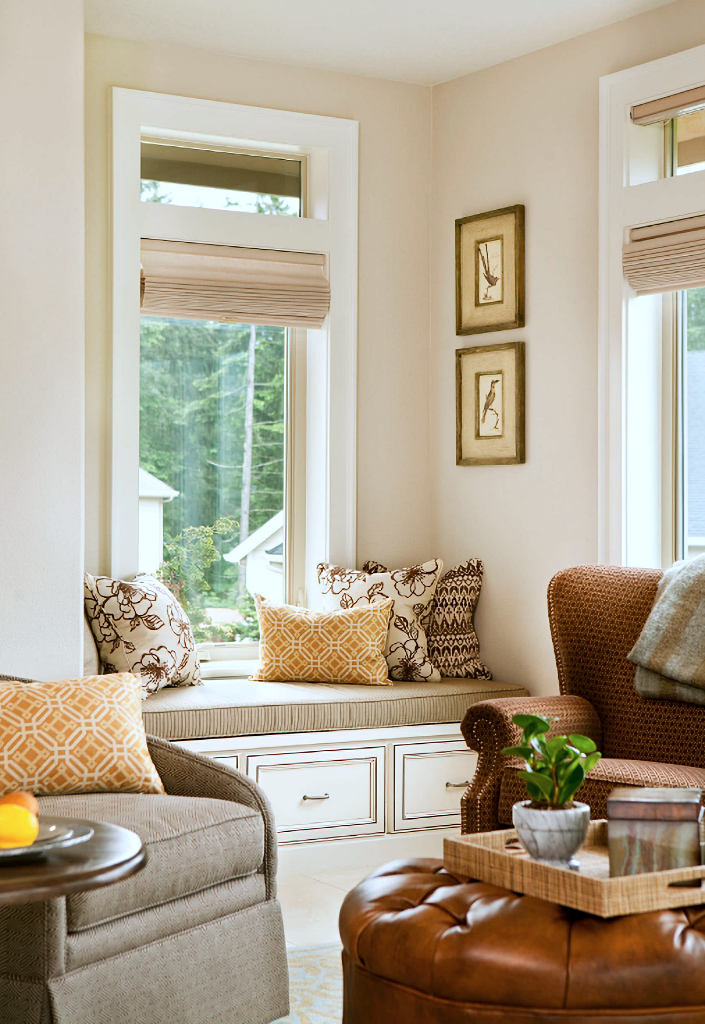 fall decorating with block print pillows