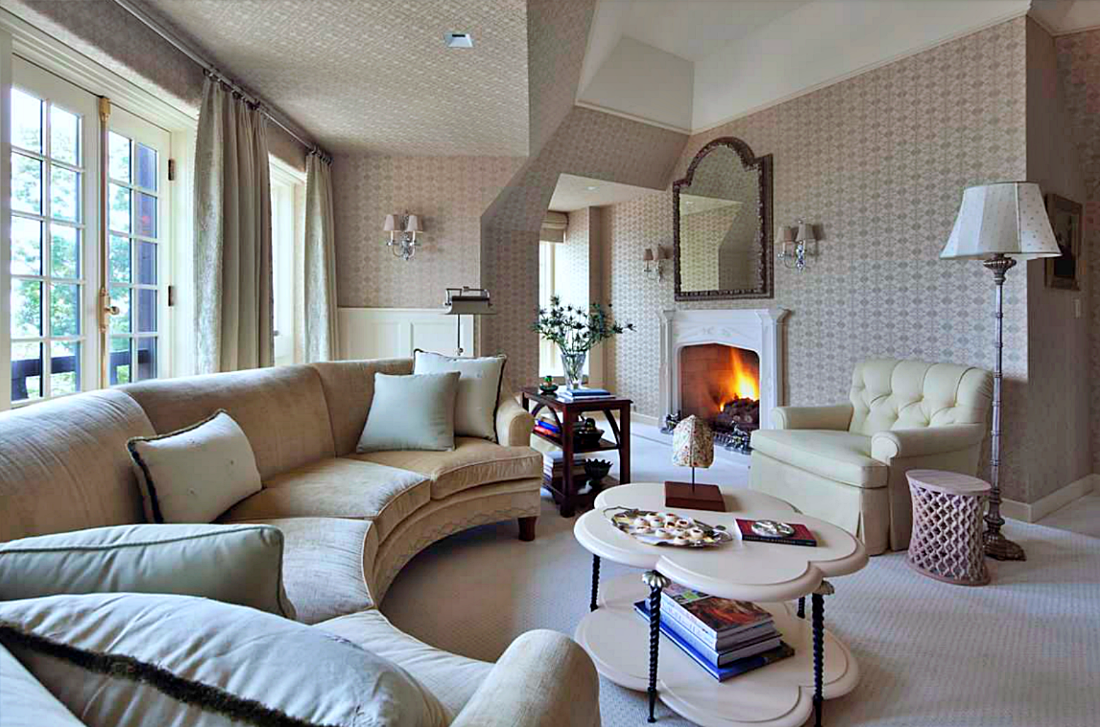 neutral palette in warm living room