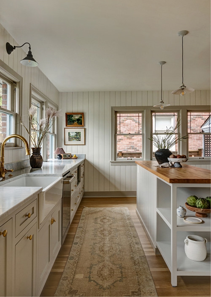 light filled neutral kitchen