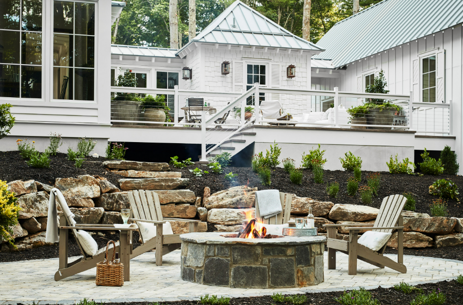 massive outdoor living space at mountain home