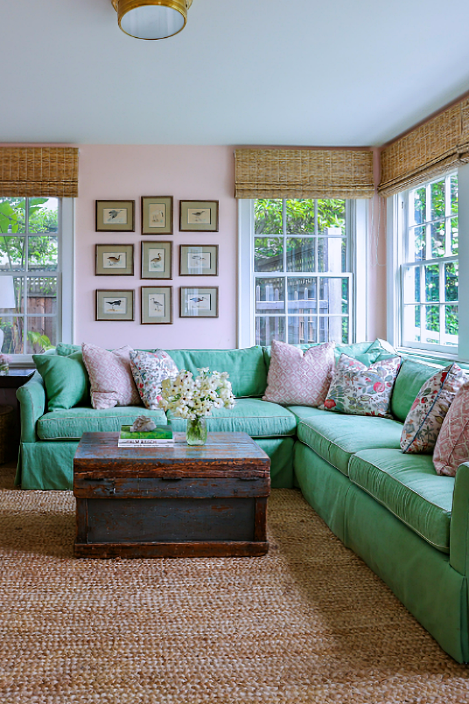 colorful country style living room