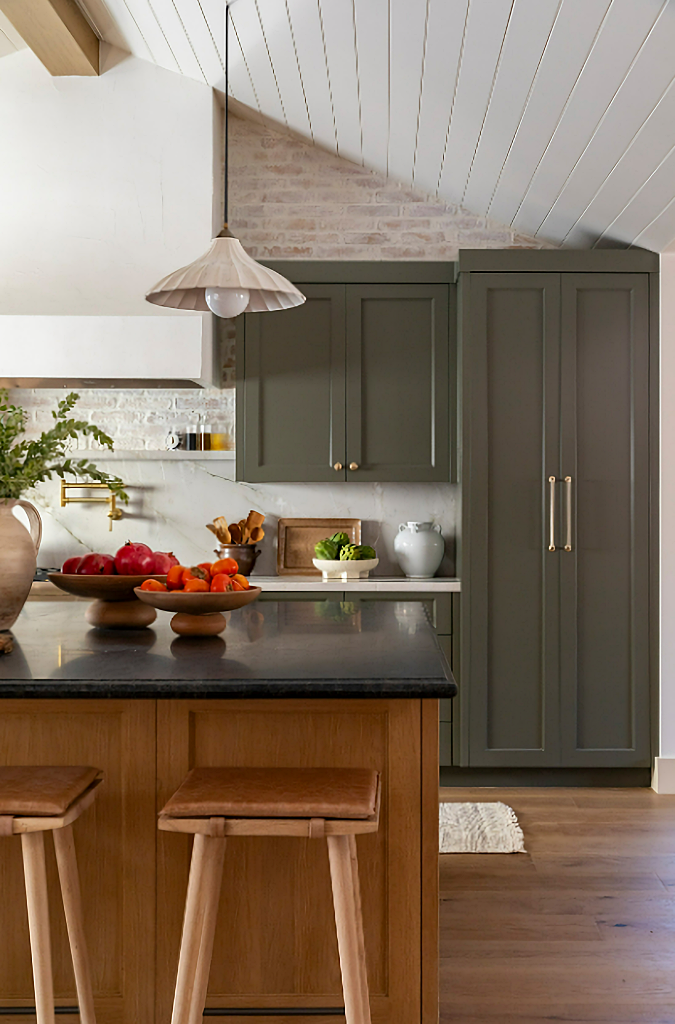 olive green kitchen cabinets
