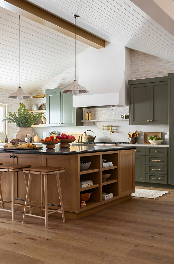 olive green kitchen cabinets