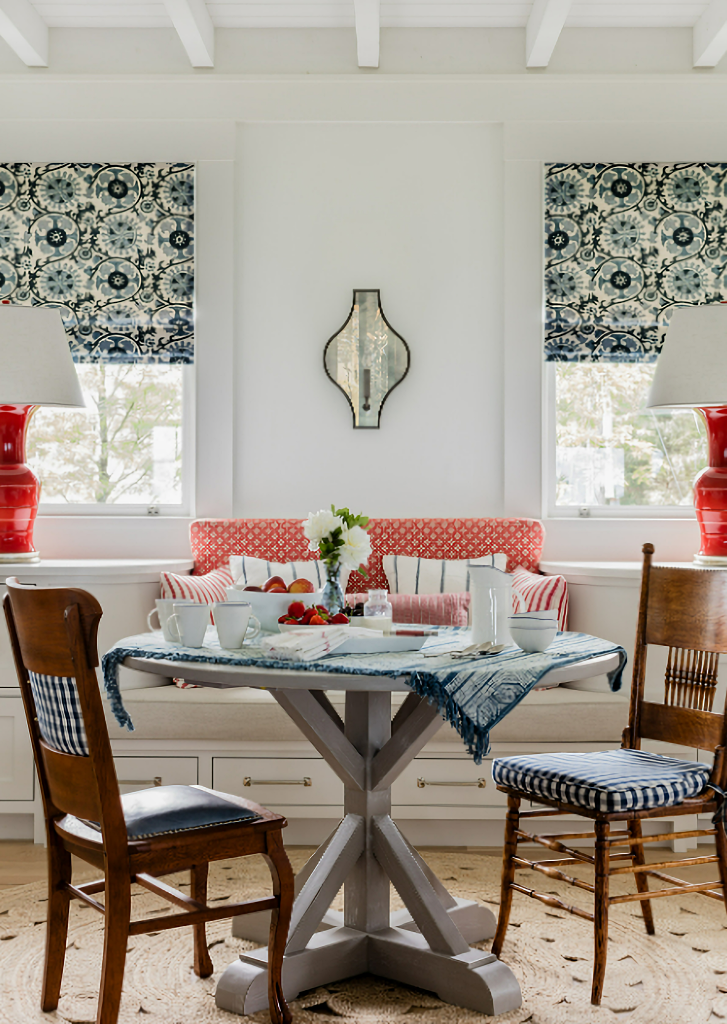 colorful breakfast nook