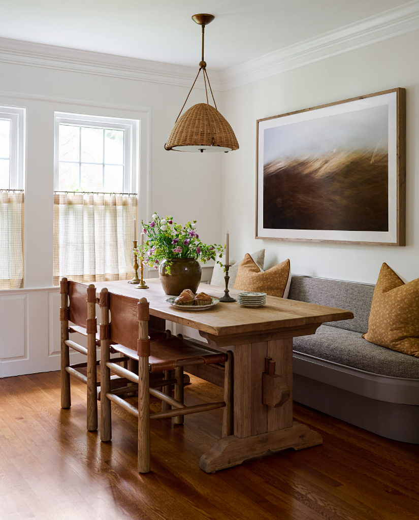 rustic breakfast nook