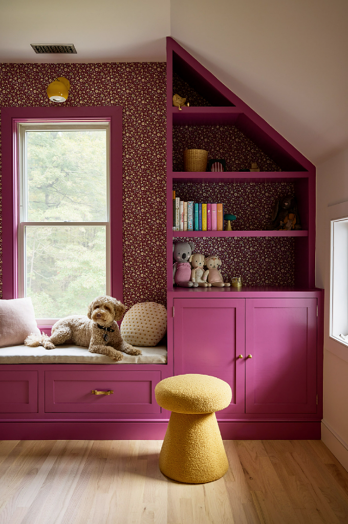 girls plum bedroom