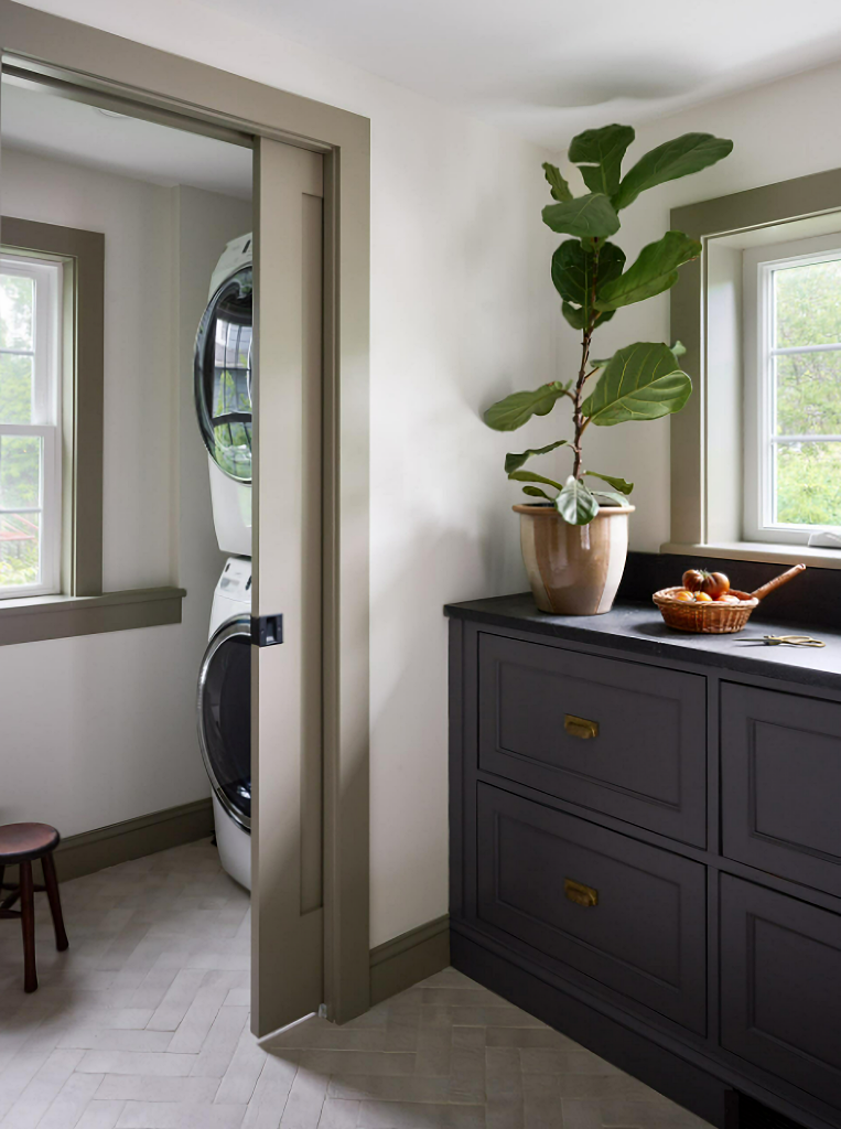 European-inspired home laundry room