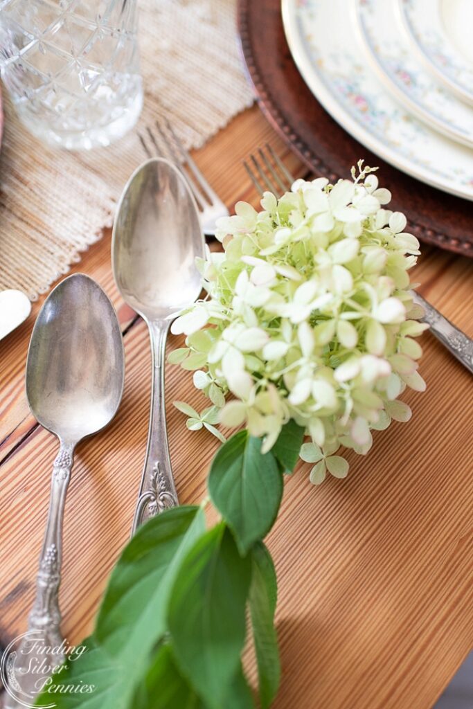 foraged tablescape