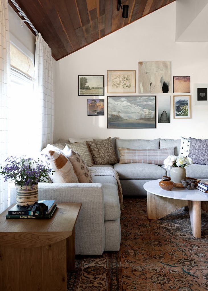 gallery wall in living room