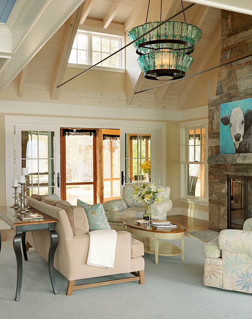 lakeside home living room