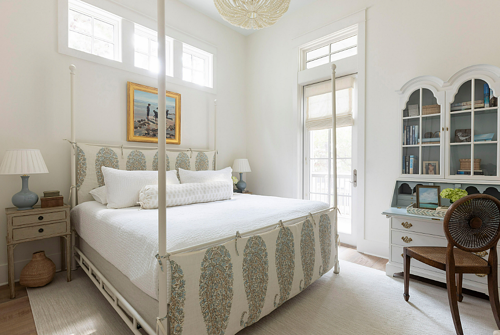 cozy cottage bedroom in coastal style