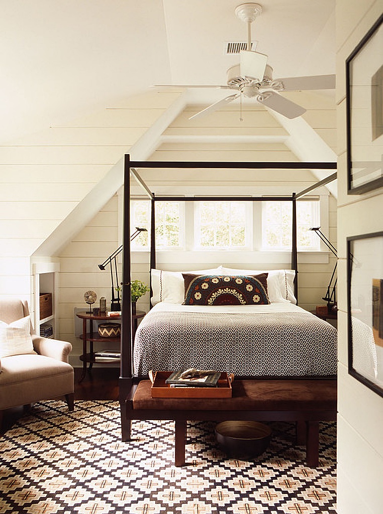 cozy bedroom with four-poster bed