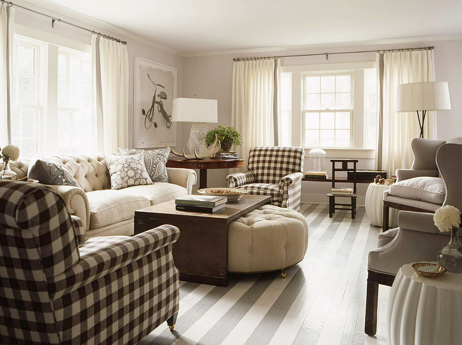 neutral living room with timeless style