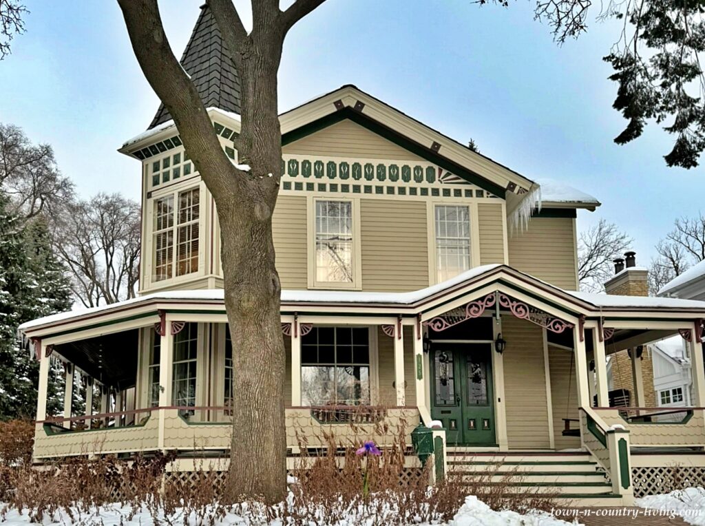 Victorian home in winter