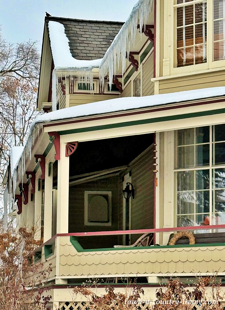 Victorian home in winter