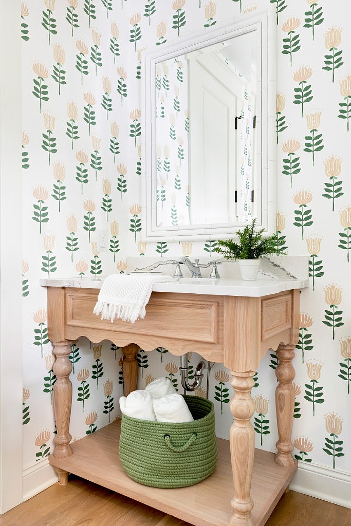 cottage style powder room