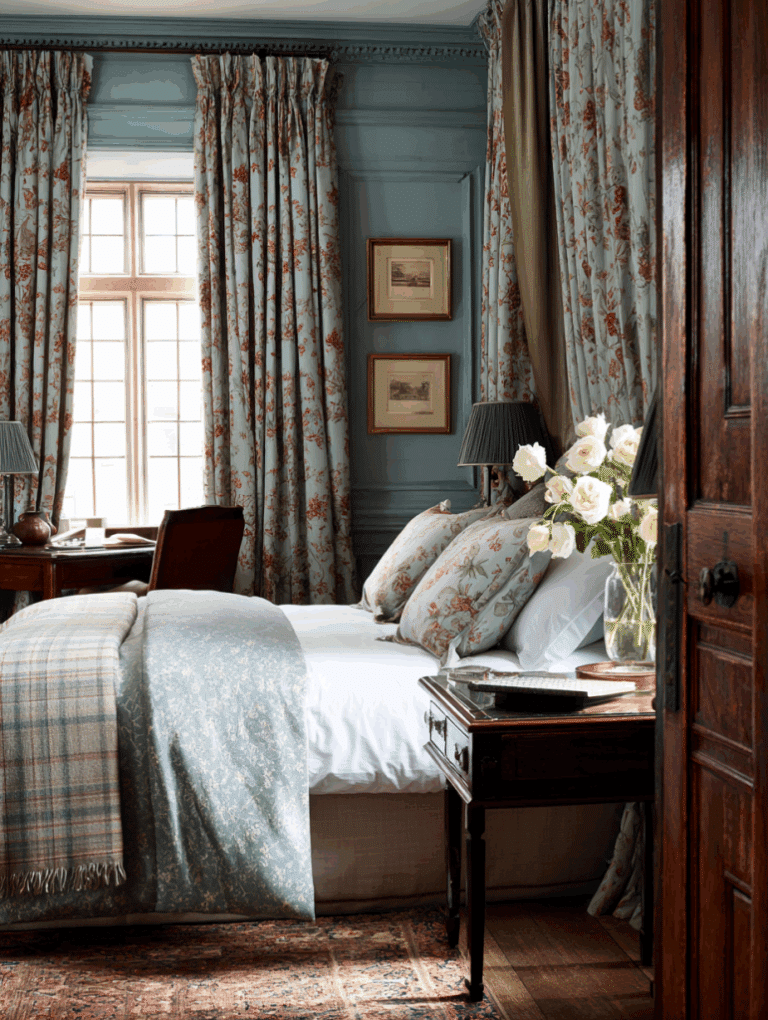 beautiful English style bedroom