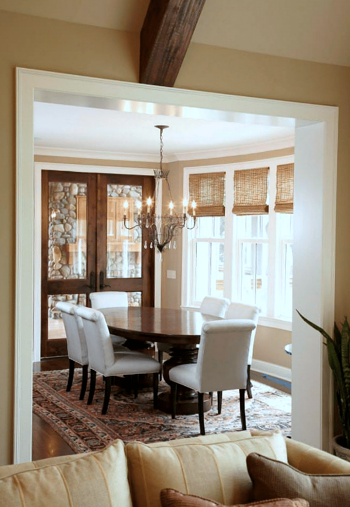 dining room in traditional home