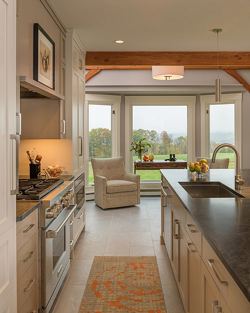 rustic kitchen with a view