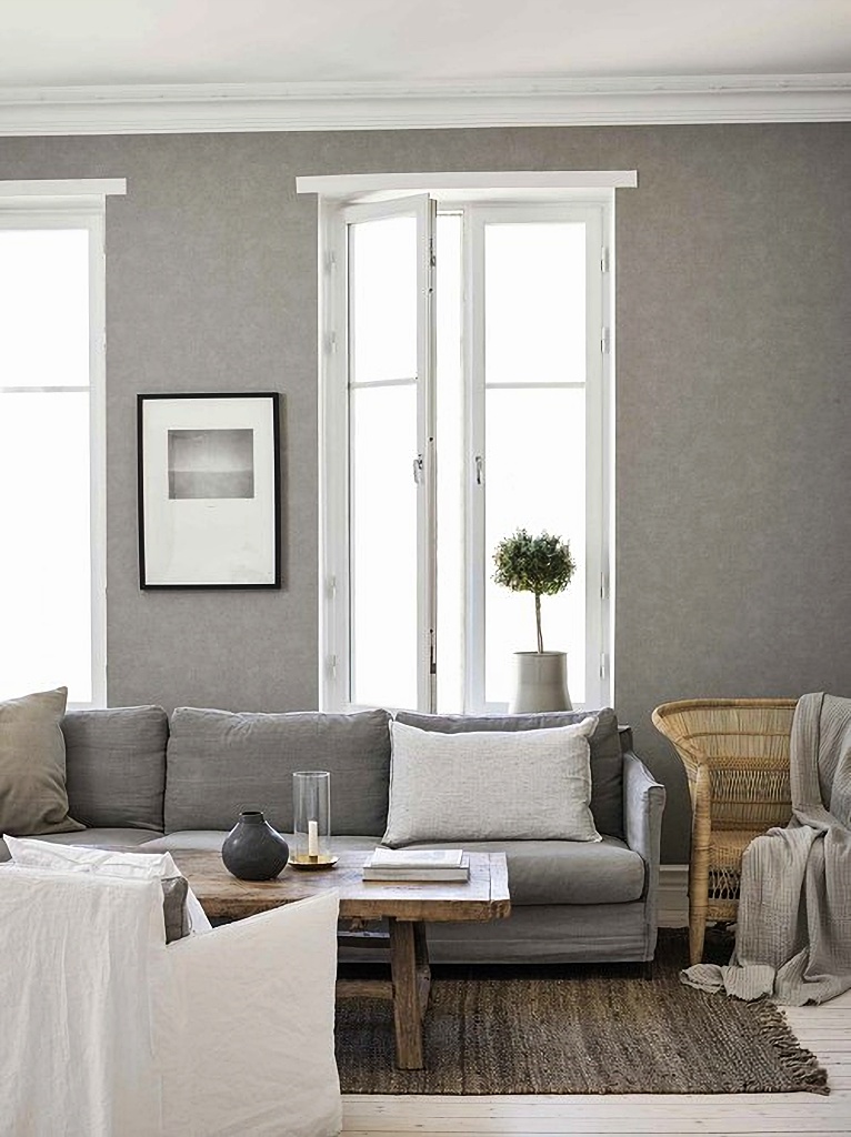 French windows in living room