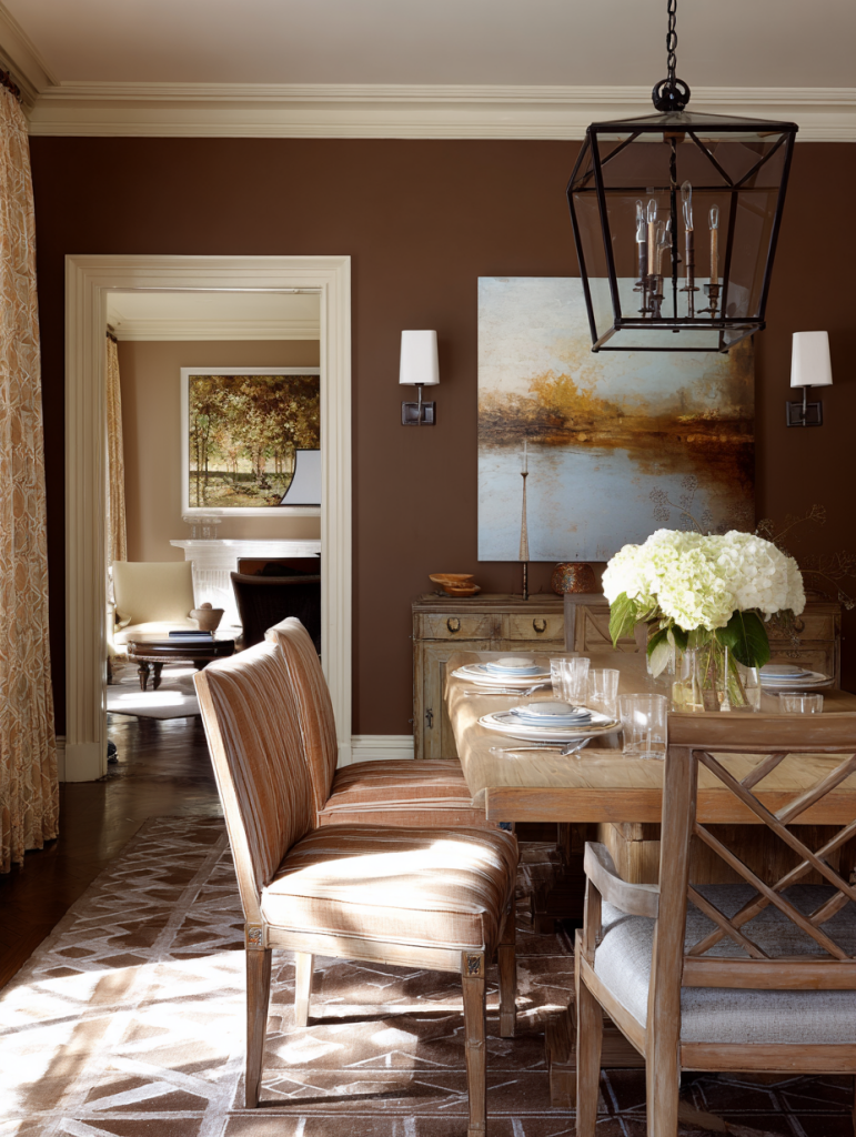 winter decorating for dining room