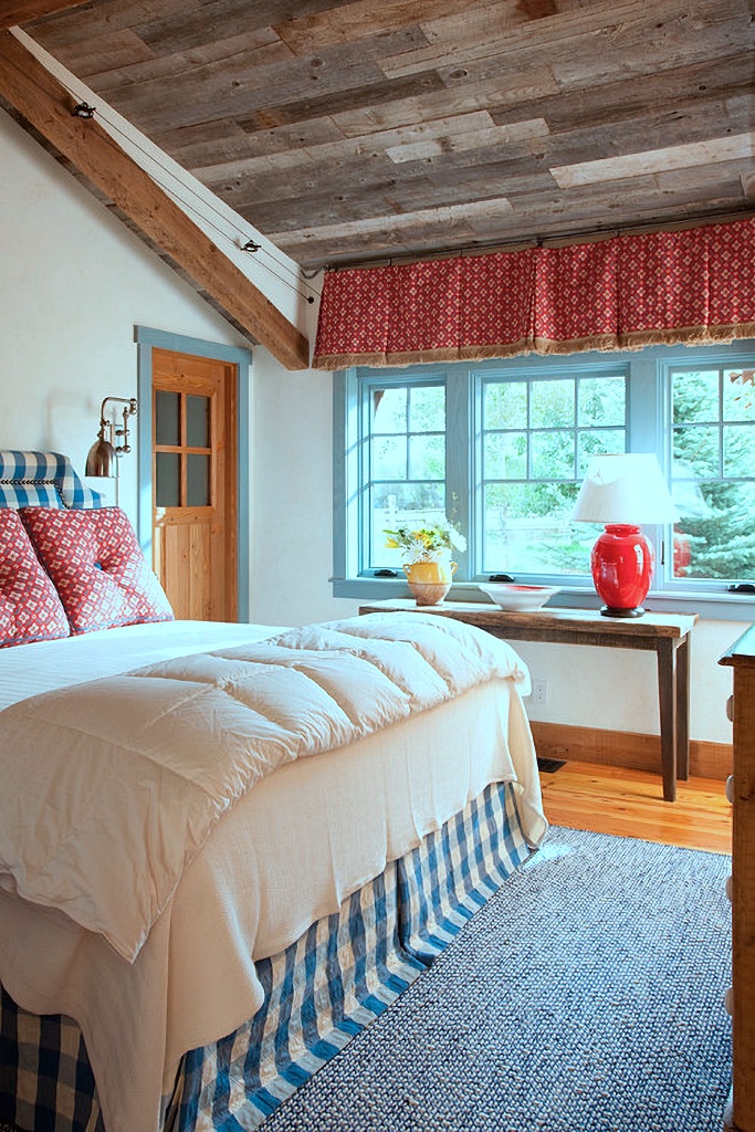 colorful country style bedroom