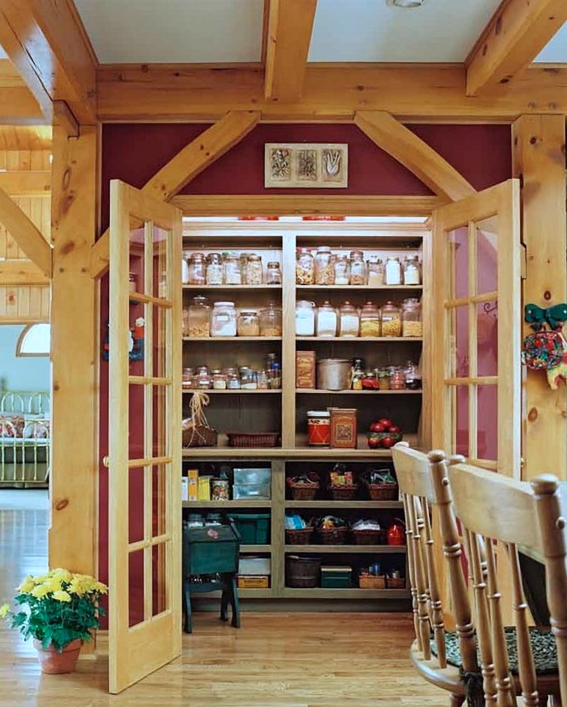 rustic, beautiful kitchen pantry