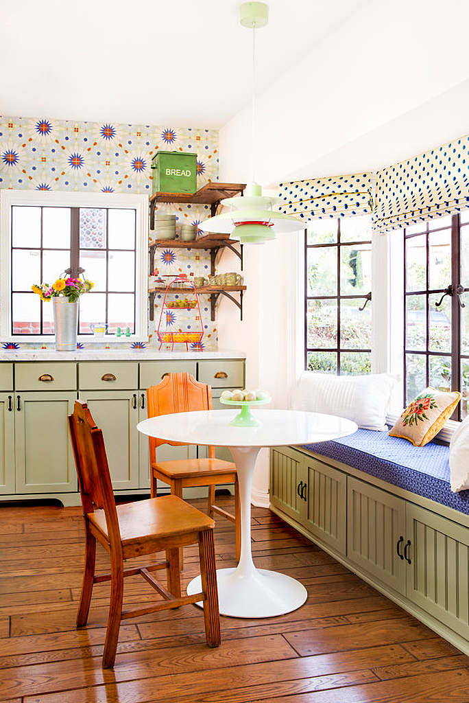 eclectic kitchen breakfast nook